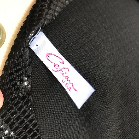 Cefian black faux snakeskin one shoulder dress S - Picture 2 of 5